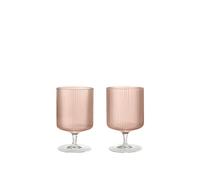 Set de 2 copas de vino Ripple, blush