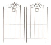 Set de 2 enrejados para plantas paula metal marrón antiguo 2x85.5x170 cm