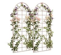 Set de 2 enrejados viva para pared metal crema antiguo 1x70x180 cm
