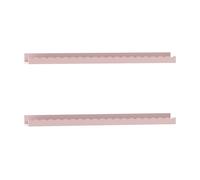 [en.casa] Set de 2 Estantes Flotantes Infantil Vestnes Baldas de Pared con Borde Ondulado Librería Dormitorio para Niños Habitación Infantil 60 x 10 x 5 cm Rosa - Algodón de azúcar
