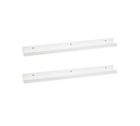 Set de 2 estantes repisa para cuadros de MDF blancos de 80 cm Lola Home