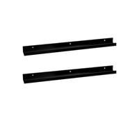 Set de 2 estantes repisa para cuadros de MDF negros de 80 cm Lola Home