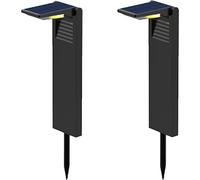 Set de 2 luces solares para jardín - LUMISKY - SHARP - 41 cm de alto - LED de luz blanca fría