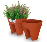 Set de 2 macetas de terracota 28,5x25,5cm