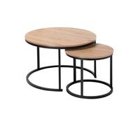 Set de 2 mesas auxiliares redondas - l70 cm