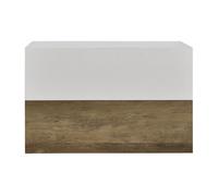 Set de 2 mesitas de noche de pared oslo con cajón aglomerado efecto madera / blanco mate - 46x30x15cm [en.casa]