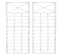 Set de 2 rejas trigo para plantas trepadoras metal blanco antiguo 1x40x198 cm