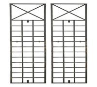 Set de 2 rejas trigo para plantas trepadoras metal bronce 1x40x198 cm