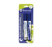 SET DE 2 ROTULADORES PIZARRA BLANCA COLOR ROJO, AZUL O NEGRO BLISTER BISMARK - COLOR A ELEGIR