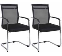 Set de 2 sillas cantiléver denny tela cromado 51x55x95 cm