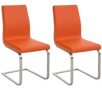 Set de 2 sillas de comedor belfort en polipiel simil cuero 50x40x90 cm
