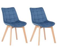 Set de 2 sillas de comedor passaic en terciopelo 61x46x82 cm