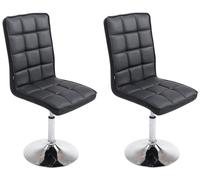 Set de 2 sillas de comedor peking simil cuero negro 59x43x90 cm
