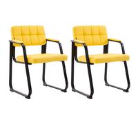Set de 2 sillas de conferencia Canada B Amarillo