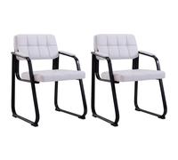 Set de 2 sillas de conferencia Canada B Blanco