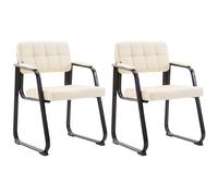 Set de 2 sillas de conferencia Canada B Crema