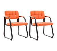 Set de 2 sillas de conferencia Canada B Naranja