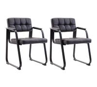 Set de 2 sillas de conferencia Canada B Negro