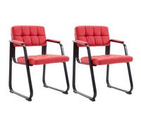Set de 2 sillas de conferencia Canada B Rojo