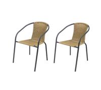 Set de 2 sillas de jardín apilables Trivia de rattan sintético Lola Home