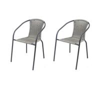 Set de 2 sillas de jardín apilables Trivia de rattan sintético Lola Home