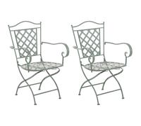 Set de 2 Sillas de jardn Adara Verde antiguo