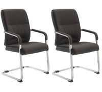 Set de 2 sillas oscilantes anubis xxl en tela gris oscuro 65x58x102 cm