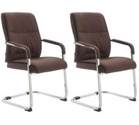 Set de 2 sillas oscilantes anubis xxl en tela marrón 65x58x102 cm