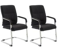 Set de 2 sillas oscilantes anubis xxl en tela negro 65x58x102 cm