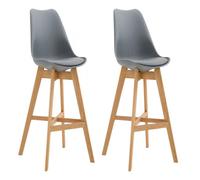 Set de 2 taburetes cannes ~ asiento en polipropileno 48x56x112 cm