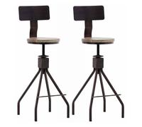Set de 2 taburetes elko ~ industrial look 93-108x45x45 cm