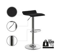 Set de 2 taburetes giratorios de polipiel y metal Lola Home Black