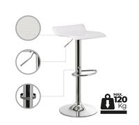 Set de 2 taburetes giratorios de polipiel y metal Lola Home White