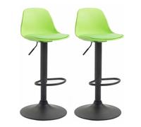 Set de 2 taburetes kiel tapizado de cuero sintético 43x39x82-104 cm