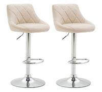Set de 2 taburetes lazio tapizado en simil cuero 49x46x83-104 cm