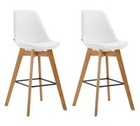 Set de 2 taburetes metz en simil cuero 112x48x56 cm