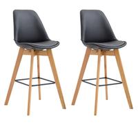 Set de 2 taburetes metz en simil cuero 112x48x56 cm
