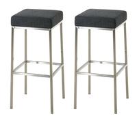 Set de 2 taburetes montreal en tela 80x37x37 cm