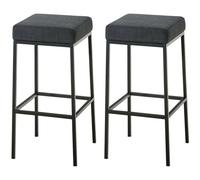 Set de 2 taburetes montreal en tela 80x37x37 cm