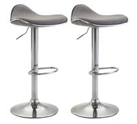 Set de 2 taburetes shanghai en tela 45x45x71-91 cm