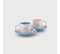 SET DE 2 TAZAS ESPRESSO MR. WONDERFUL - "ERES ÚNICA. ERES MÍA"