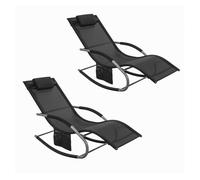 Set de 2 tumbonas de jardín reclinables ogs28-schx2 147 cm