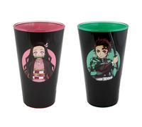 Set de 2 vasos con tamaño de pinta - 473 ml- Tanjiro y Nezuko - Demon Slayer - JUST FUNKY