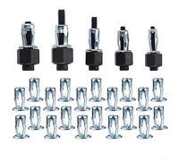Set de 20 tuercas con cabeza remacheada, abrazaderas de expansión de aleación, kit de remaches en forma de pétalo para farol de expansión de rosca de metal para automóvil, M6