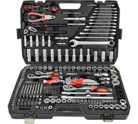 Set de 225 piezas AWTOOLS de llaves de 1/2", 3/8" y 1/4", con estuche, juego completo para mecánicos, de alta calidad, versátil, ideal para profesionales del mantenimiento.