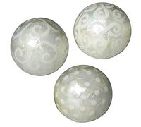 Set de 3 Bolas de nacar Surtidas ø10cm (Blanco)
