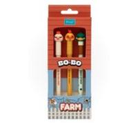 Set De 3 Bolis Borrables Bo-bo Granja - Gallina Gallo Y Pato