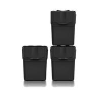 Set de 3 cubos de basura KEDEN SORTIBOX 100% plástico reciclado, negro, volumen 3x20L