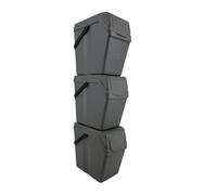 Set de 3 cubos de basura keden sortibox para reciclado, gris, volumen 3x25l 24 cm