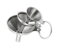 Set de 3 Embudos de Acero Inoxidable VERSARE de Gefu - Ideales para Cocina, Botellas, Aceiteras y Frascos, Ajustables y Apilables